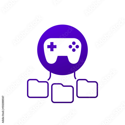 game data icon with folders