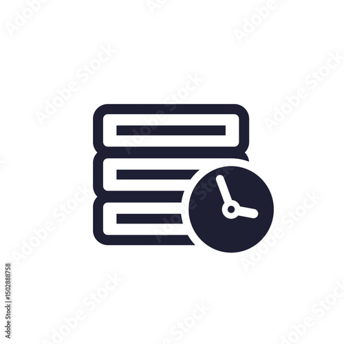 server response time icon, pictogram on white
