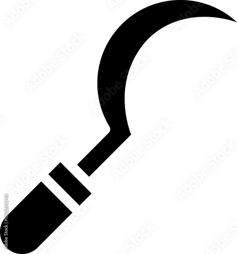 sickle illustration on a white background        