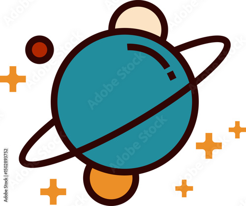 space illustration on a white background        1303