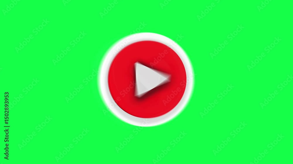 4K 3D animation of a play button on a green screen background, ideal for digital interfaces, media playback icons, user experience elements, and tech visuals 4K 3D animation of a play button on a green screen background, ideal for digital interfaces, media playback icons, user experience elements, and tech visuals