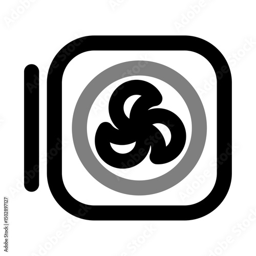 technology device cooler electric fan computer illustration on a white background        1370