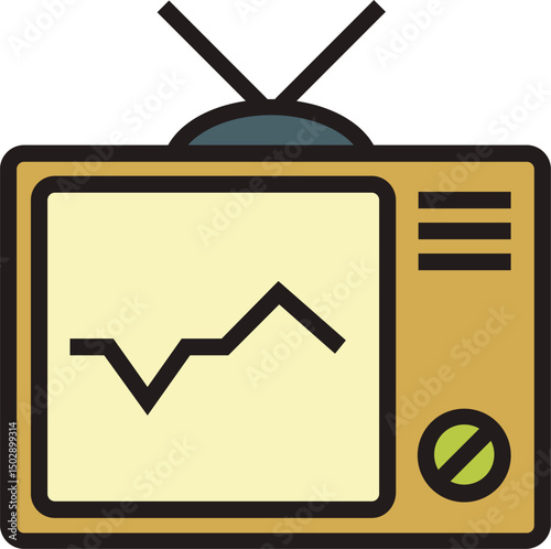 tv illustration on a white background        