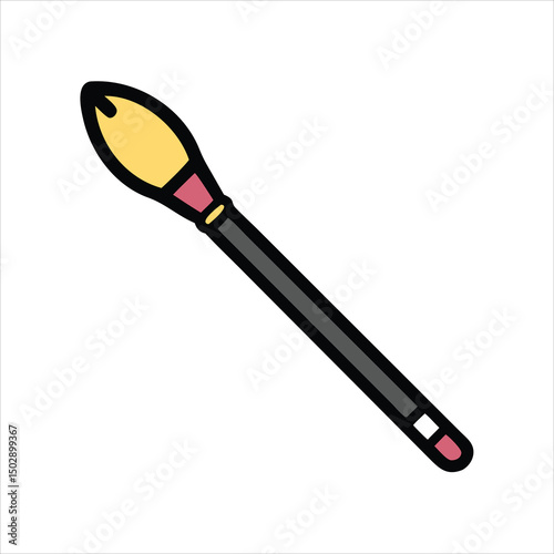 vector illustration of a brush