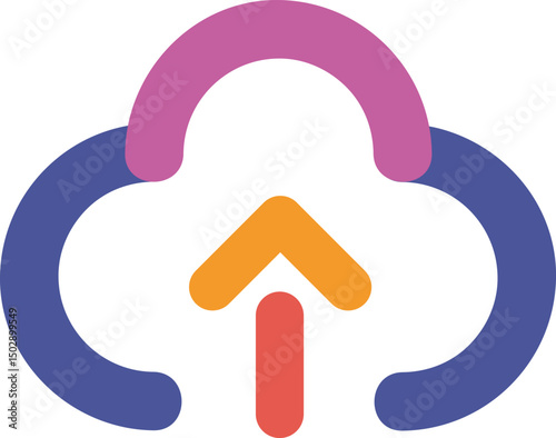 upload   illustration on a white background        