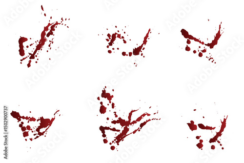 Handmade splatter gradient red blood ink background