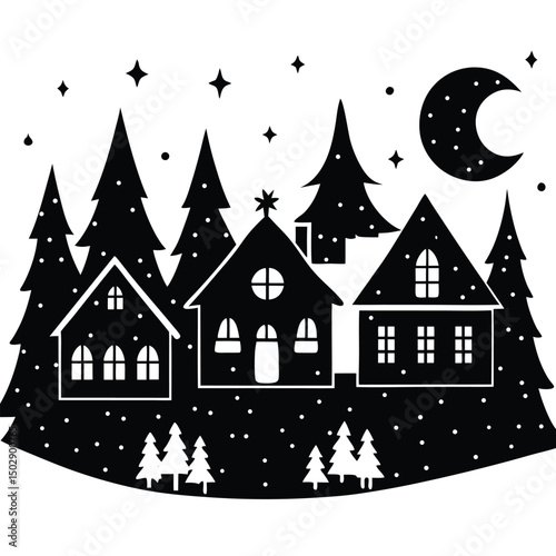 a christmas village comes to life at midnight with magical creatures