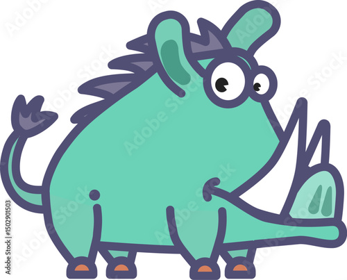wild boar illustration on a white background        