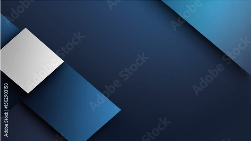Abstract blue geometric background with triangles and modern design elements