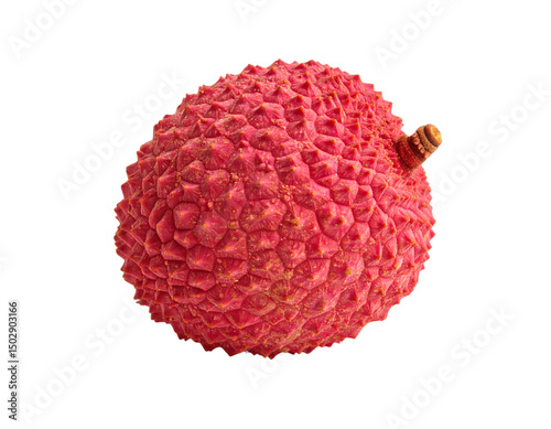 Textured Lychee Fruit – Close-Up Isolated on White Background