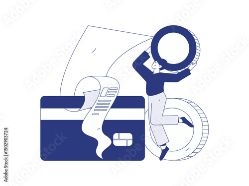 Online shopping payment security character flat vector concept operation hand drawn illustration
