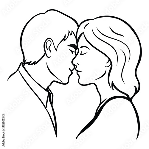 vector illustration of a couple