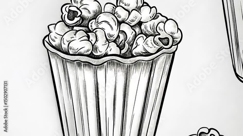 Popcorn in Paper Container Pattern