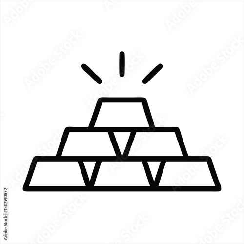 bullion icon isolated