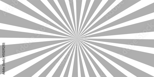 Ray sun light. Sunburst background. Radial circle line. Pattern starburst. Comic beam lines. Sun effect rays. Abstract firework. Concentration stripe. Cartoons lightning style. Vector illustration