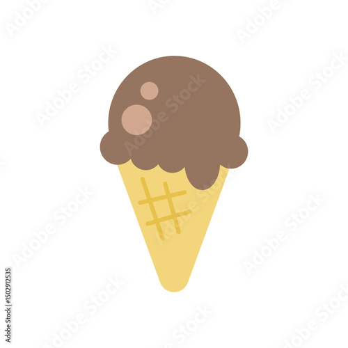 アイスクリームのアイコン（チョコ）