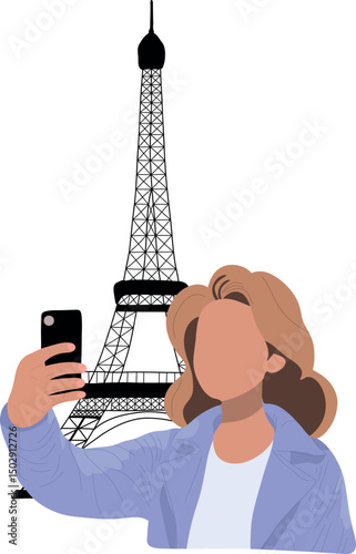 Selfie with Eiffel Tower Paris.Capture timeless moments with selfies at iconic historical places across the globe.