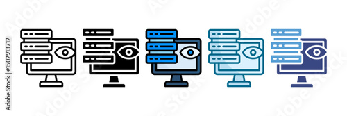 Server Monitoring Icon Set Multiple Style Collection