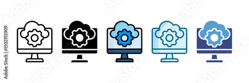 Api Monitoring Icon Set Multiple Style Collection