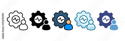 User Activity Icon Set Multiple Style Collection