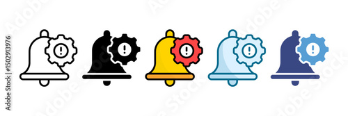 Alert Setting Icon Set Multiple Style Collection
