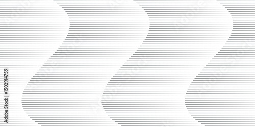 Abstract art geometric background with horizontal lines. Optical illusion with waves and transition.