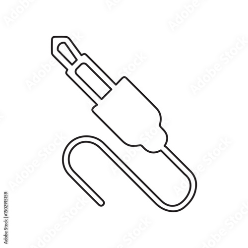 audio jack line icon