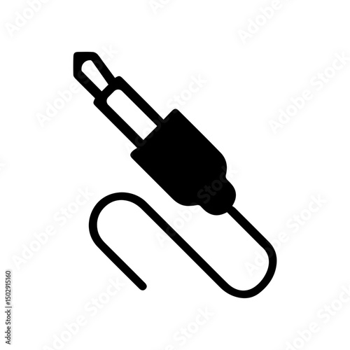 audio jack glyph icon