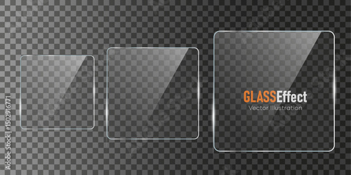 set of glossy shine mirror effect acrylic  transparent panel