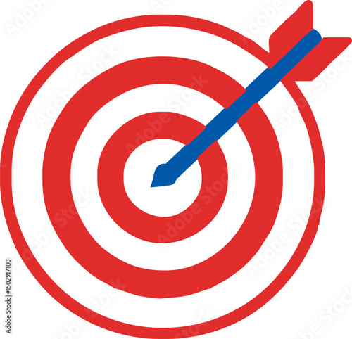 target, challenge, objective icon. competitive advantage symbol. successful shot in the darts target. isolated on white background. vector illustration