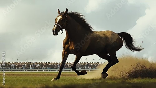  horse and rider on the beach