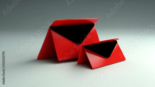 3d red cube