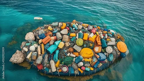 garbage in the sea