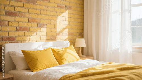 Rustic Elegance: A Modern Farmhouse Living Room with Brick Charm