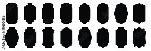 Set of Islamic window shapes. Traditional islamic window shapes in oriental style. Islamic vector shape of a window or door arch. Arab frame set.