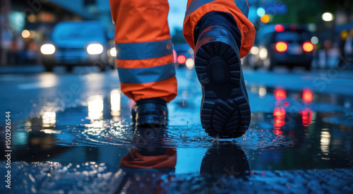 Worker in High Visibility Gear