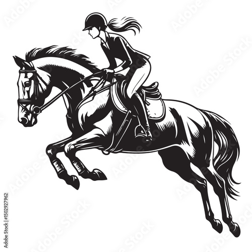 horse racing image vector