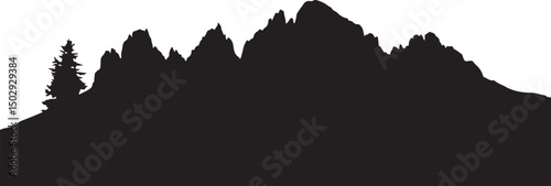 Silhouette of Abandoned Building and Small House
