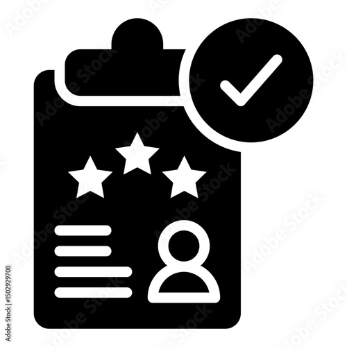 employee resume solid icon	