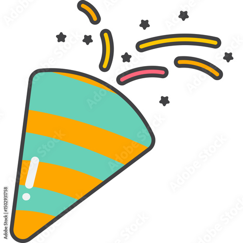 Handdrawn Colorfull Happy Birthday Element