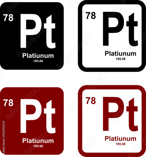 Platiunum icon set. vector template illustration for web design