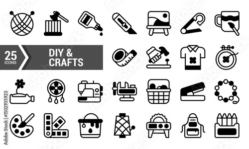 25 DIY & Crafts Icons for Your Next Project!