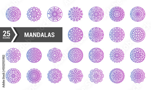 25 Gradient Mandala Designs for Your Creative Projects.