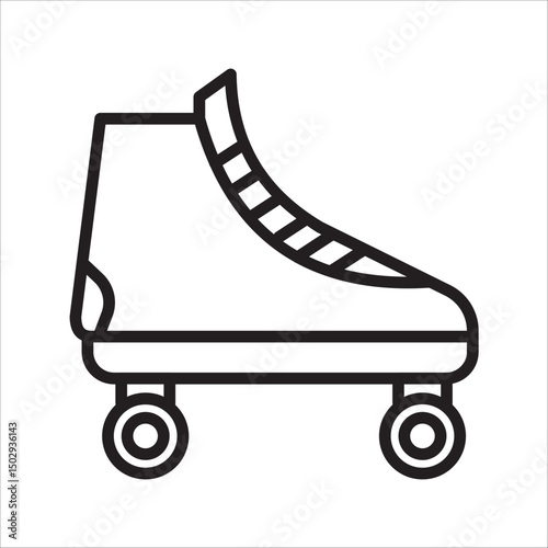 Roller skate icon line symbol. Premium quality isolated rollerskating element in trendy style.