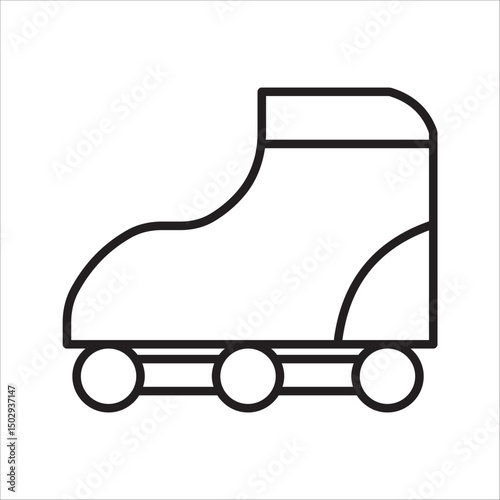 Roller skate icon line symbol. Premium quality isolated rollerskating element in trendy style.