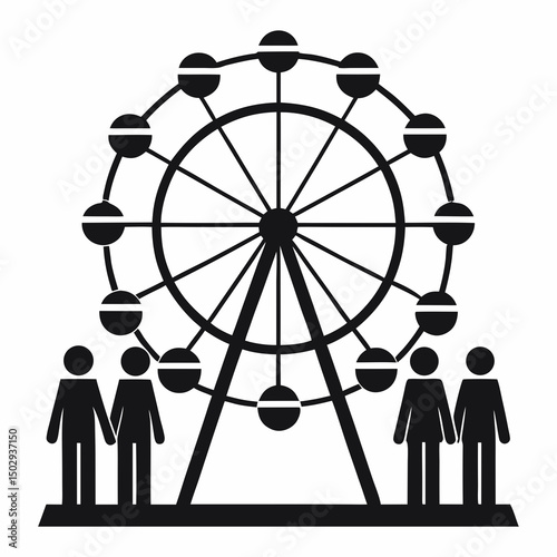 ferris wheel vector illustration