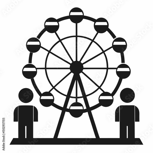 ferris wheel vector illustration