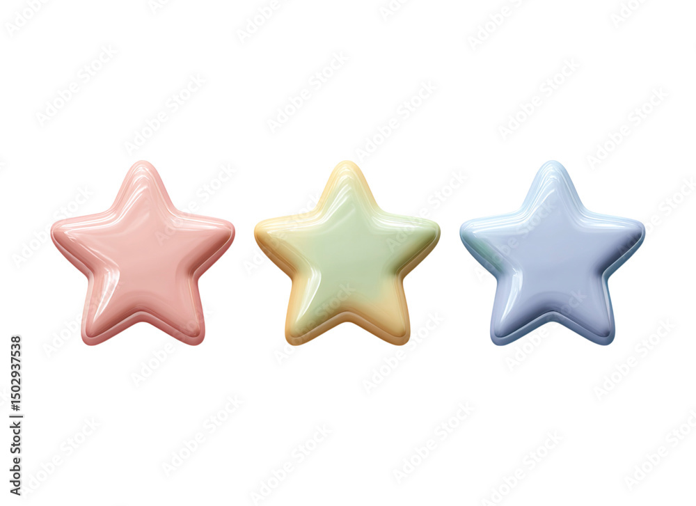Obraz premium Ratings stars soft pastel, web element