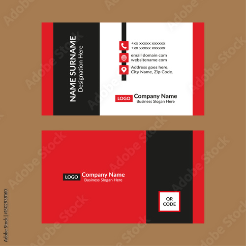 Modern Business Card Layout. Abstract Layout Display for Promotional Campaign.