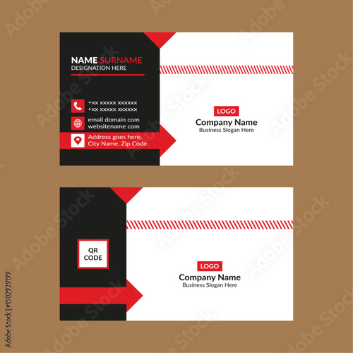 Modern Business Card Layout. Elegant Template Display for Promotional Campaign.
